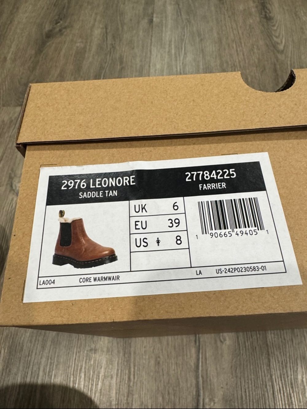 Dr. Martens Brown Leather Fur-Trim Leonore Boots - Picture 5 of 6